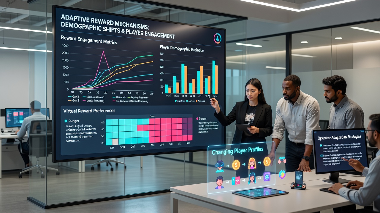 Virtual gaming reward adaptations showing demographic influences on bonus types and loyalty programs across global markets