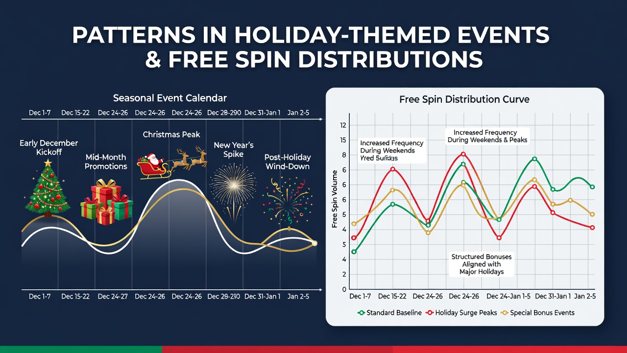 Data visualization of free spin distribution timelines across seasonal casino launches